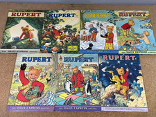 7 x 1970'S RUPERT ANNUALS -
