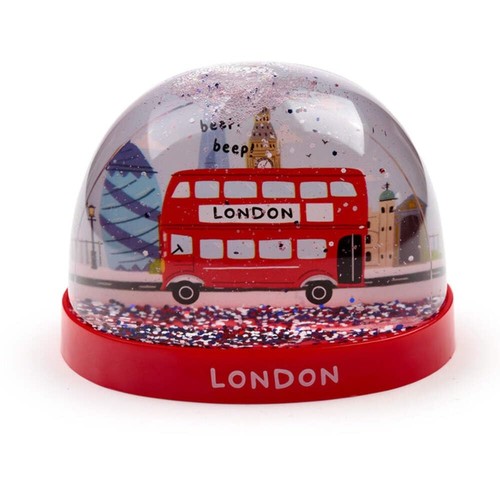 Red london bus - london, globe
