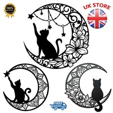 Metal Black Cat Moon