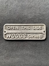 Vintage Cast Alley. Woods Sign Nameplate Not Iron