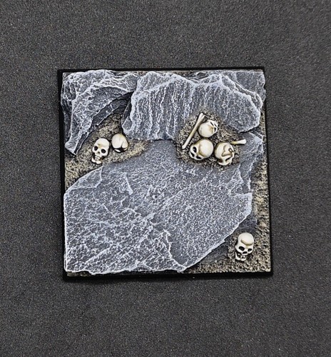 50mm square resin base rock - resin,