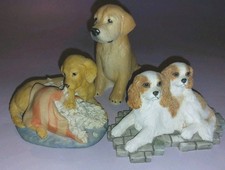 3 Dog Ornaments Aynsley Mastercraft North Light Sherratt Simpson 1980s 