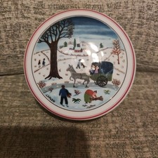 Villeroy & Boch Large Trinket Box, Porcelain, Naif Christmas Vintage Laplau