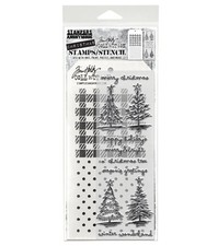 Stampers Anonymous Tim Holtz  Stamps + Stencil Scribbly Christmas THMM178