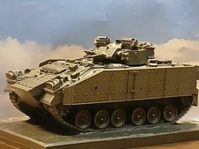Cast Heavy Metal WARRIOR tank on Display Base