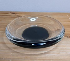 Vintage Glass Dish Bowl Black Dot Bowl Small Scandinavian Scandi MCM Sommerso