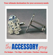 New pair R2D2 R2 D2 Star Wars Robot tv cufflinks cuff shirt links metal enamel