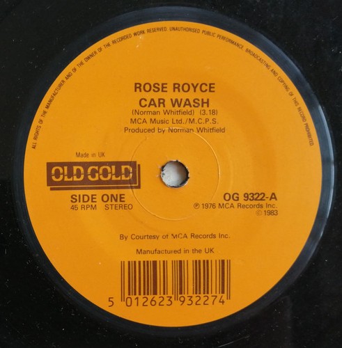 Rose royce car wash 7 - car, (7"