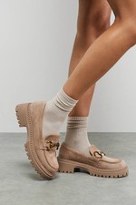 Faith Taupe Loafers Womens Daywear Flats