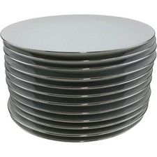 Thomas Germany Porcelain Salad Plate Set 12 Piece Dinnerware White Silver Rim