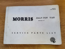 MORRIS HALF-TON VAN (series three) SERVICE PARTS LIST AKD711 (Third edition)
