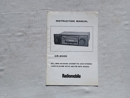 Radiomobile 2000 car radio - cr-2000,