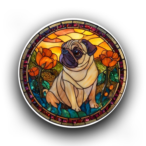 Pug dog puppy - dog, glass