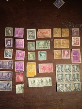 vintage postage stamp lot used