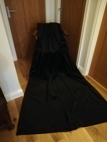 Chunky black cotton velvet - black,