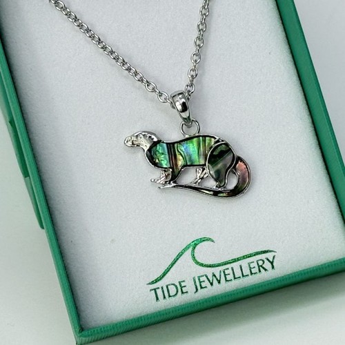 Otter paua shell necklace - otter,