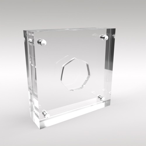 50p perspex acrylic - perspex/acrylic, coin