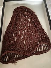 1940s style retro Hair Snood, crochet, brown fishnet style condition: nearly new
