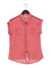 H By Henry Holland Women's Blouse UK 10 Pink 100% Polyester Basic