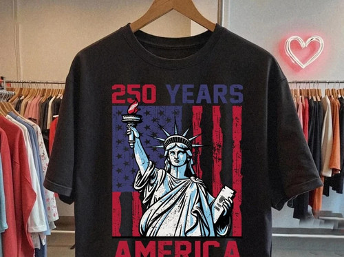 Statue liberty usa - of, flag