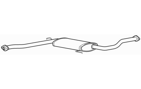 Centre exhaust middle silencer - middle,