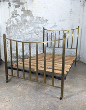 Antique Edwardian Brass Double Bed Frame Vintage Bed Victorian Irons Delivery