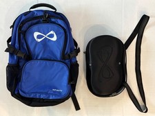 Blue Nfinity backpack and shoe