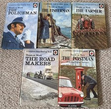 5 Vintage Ladybird Books People At Work Series 606B Policeman Postman A1