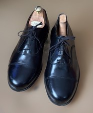 Classic Vintage Black Leather Officers Issue Steel Toes Formal Shoes UK 9 EU 43