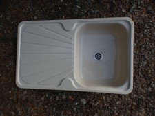 Caravan metal enamel sink, spinflo cramer, 26 x 16 inch