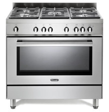 DeLonghi DSR 916 GS Modern Single cavity Gas Range Cooker Steel