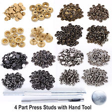 4 Parts Large Press Studs Snap