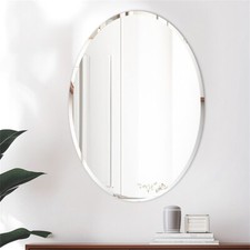 Frameless Oval Wall Mirror