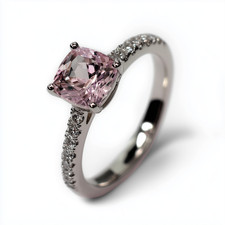 Cushion Cut Created Morganite