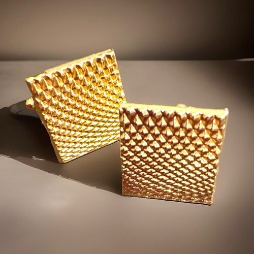 Men gold tone - tone, square