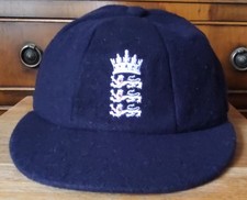 Trad. Style England Navy Blue Woollen Cricket Caps,Size Junior 52-55 cm £18.95p
