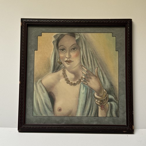 Art deco drawing pretty woman - deco,