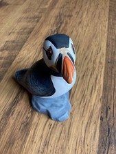 Puffin on Rock Ornament Coastal Seaside Themed Northumbrian Ceramics 15cms