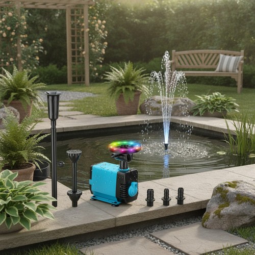 Pond fountain with rgb - fountain,