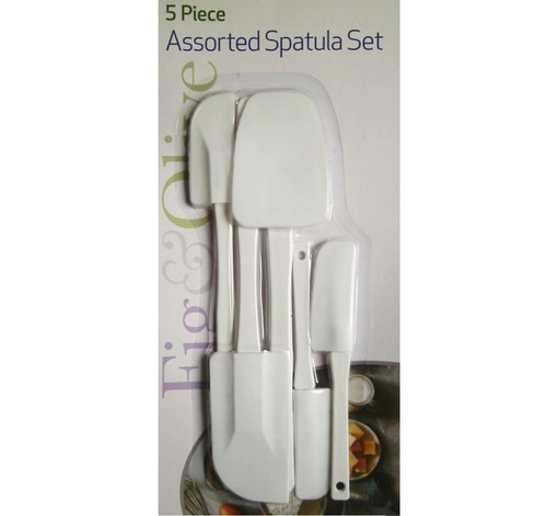 White spatulas plastic mixing - plastic,