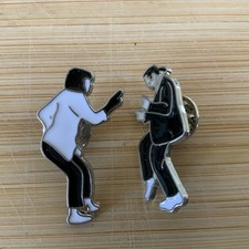 2 Piece Pulp Fiction Enamel Metal Pin Badge Ref: D9
