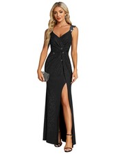 Elegant Sequin Maxi Gown V