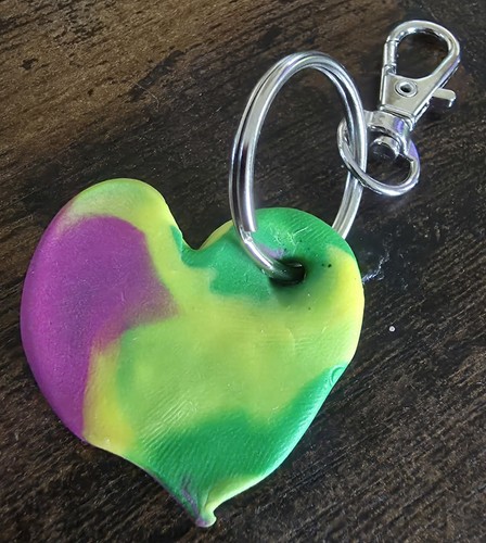 Pink yellow green fimo - pink,,