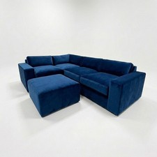 ALan 2C1 - L Shape Blue Sofa -