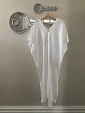 Ladies ZARA White Linen Summer Dress/Kaftan