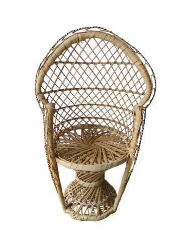 Wicker peacock fan back - fan,