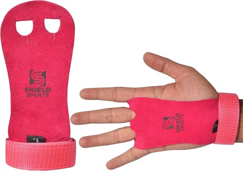 Kids leather grips bright pink - kids,