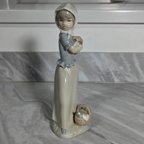 Lladro nao girl holding - lladro,