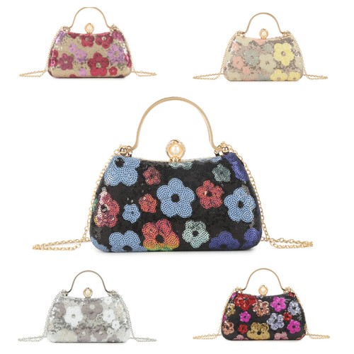 Women floral sequin clutch - women's,