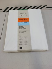 John Lewis Easy Care Organic Cotton 200TC Duvet Cover, White, Single